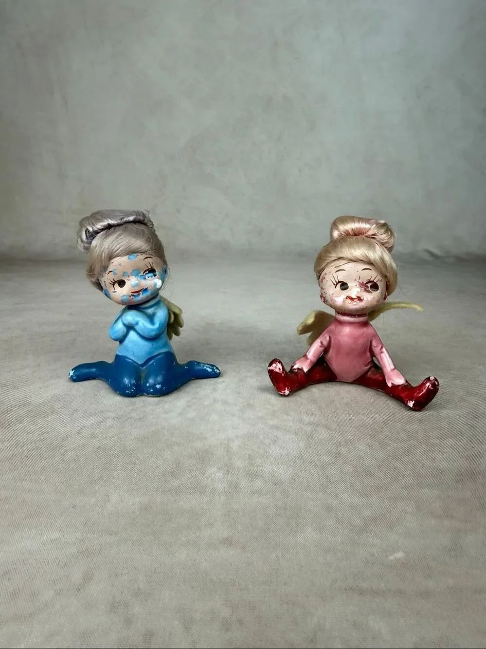 Vintage Pixie Elf Angel Figurines READ Rare 1970s